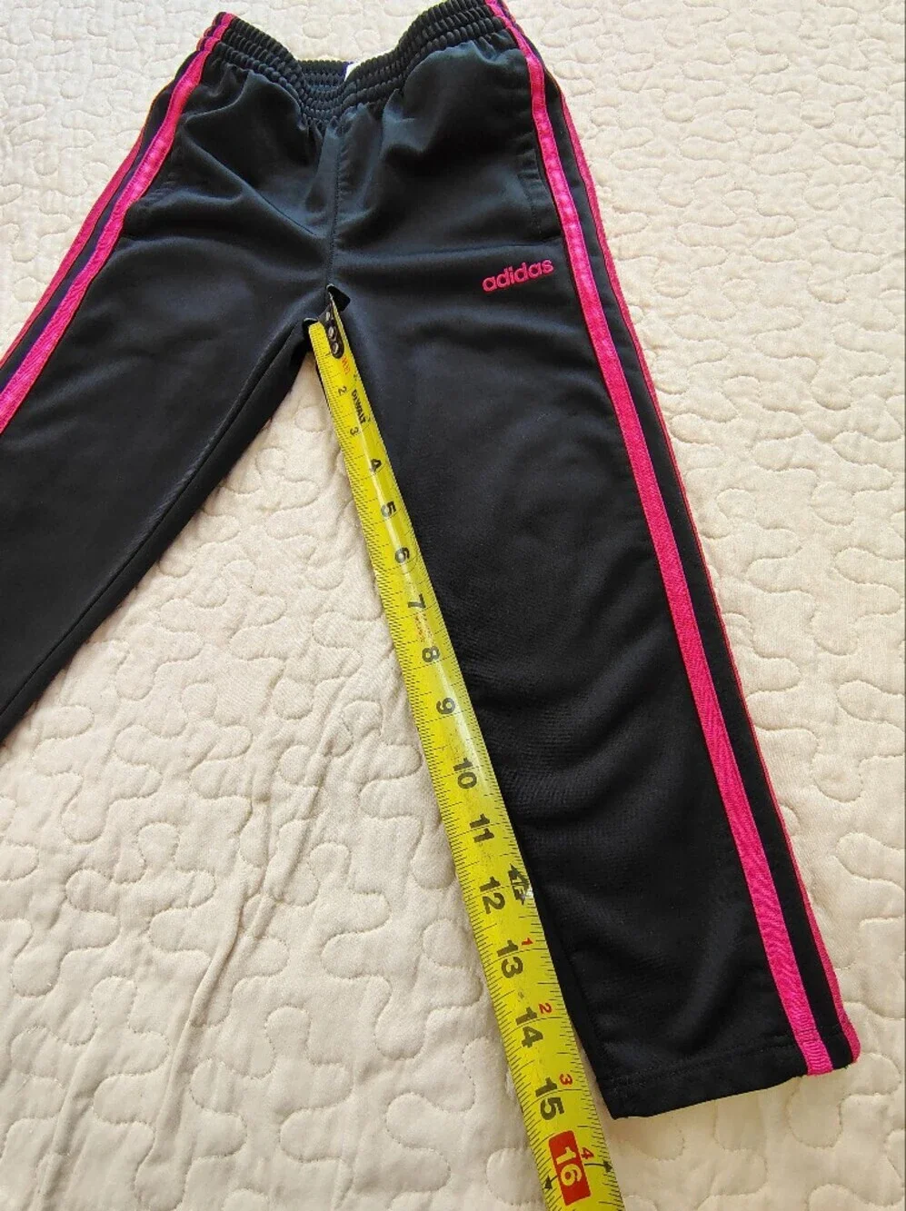 adidas Black and Hot Pink Kids Track Set